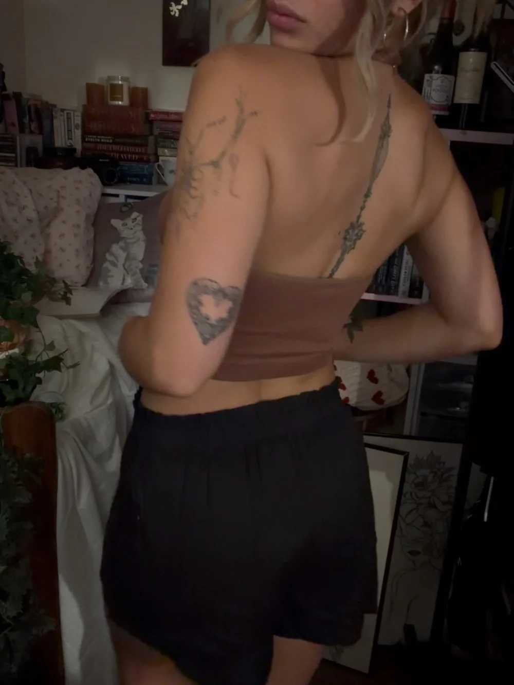 light brown halter top
